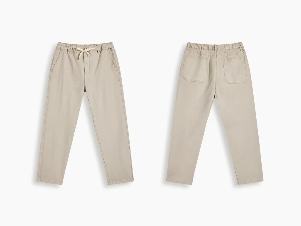Beige denim pants manufacturer overview, style 4E801