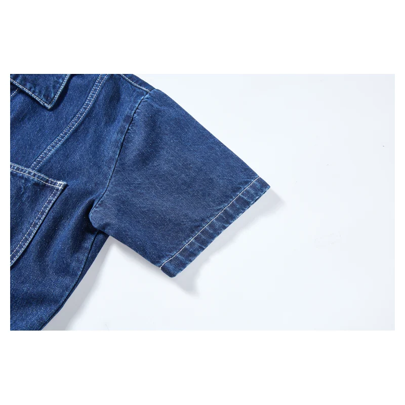 Women’s Dark-Wash Cropped Shirt and Denim Skort Set product view 4, style 58013