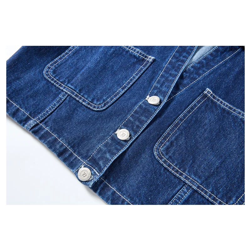 Women’s Dark-Wash Cropped Shirt and Denim Skort Set product view 5, style 58013