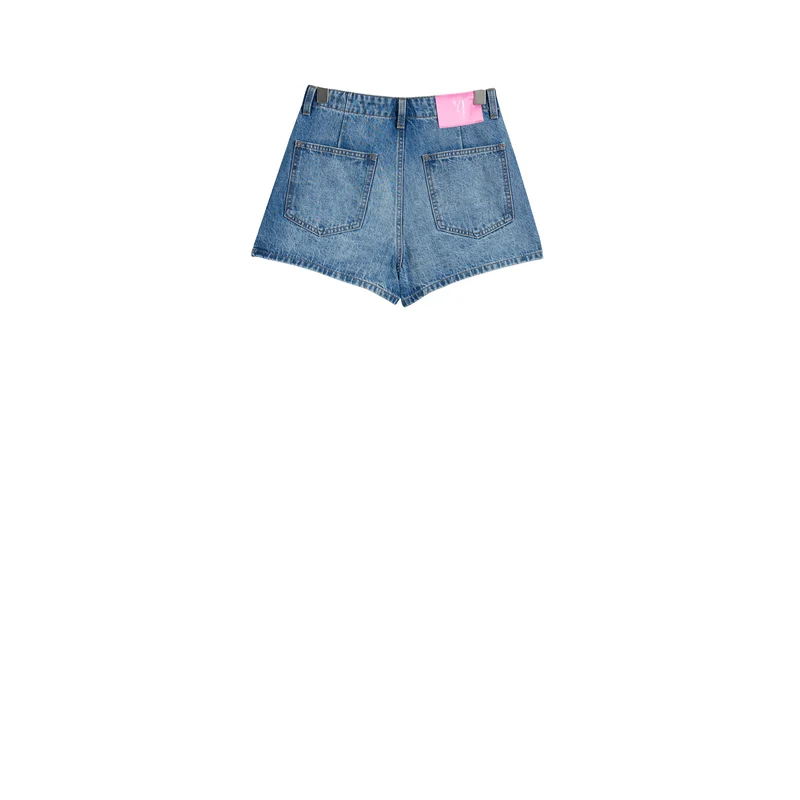 Women’s Vintage-Wash Wrap-Front Denim Skort product view 2, style 58021