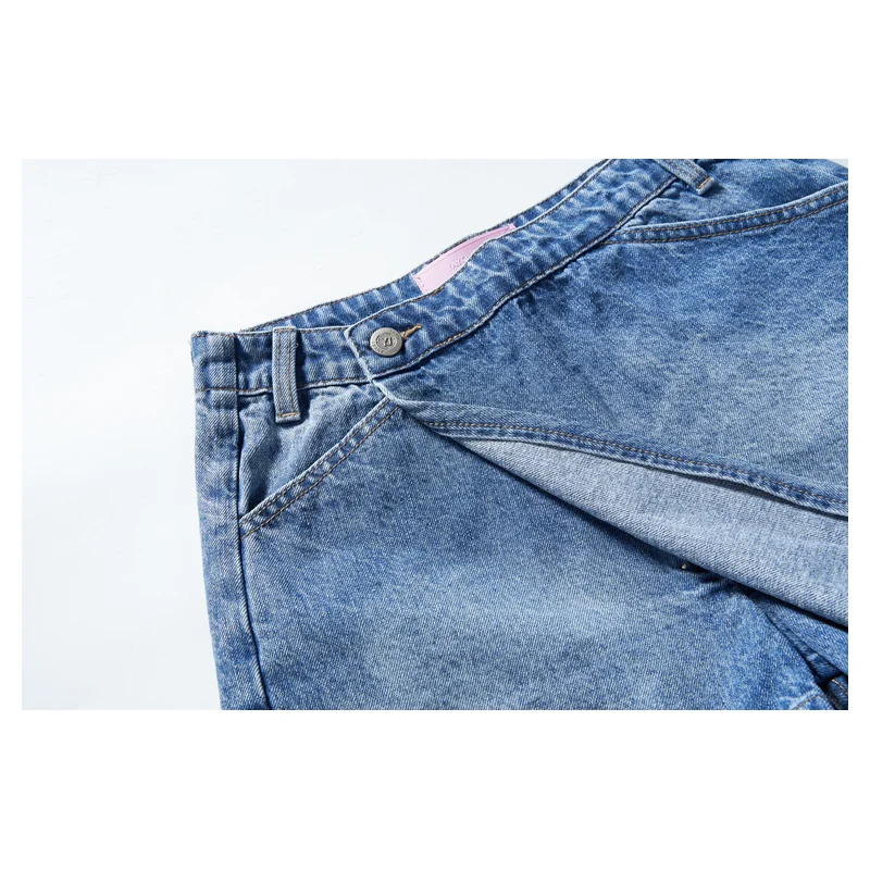 Women’s Vintage-Wash Wrap-Front Denim Skort product view 5, style 58021