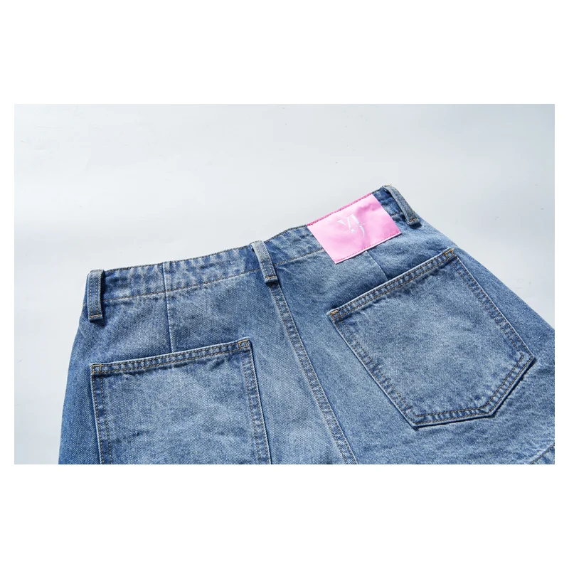 Women’s Vintage-Wash Wrap-Front Denim Skort product view 6, style 58021