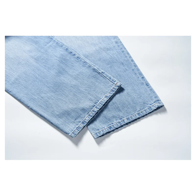 Women’s Light-Wash Belted Wide-Leg Jeans product view 4, style 58023-34
