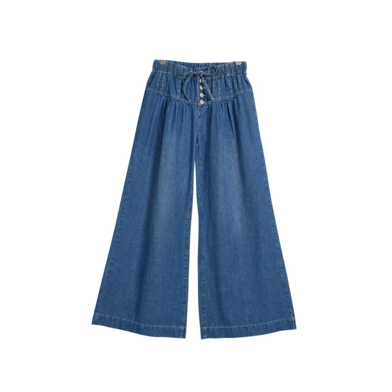 Women’s Tencel Drawstring Denim Culottes product view 1, style 58044