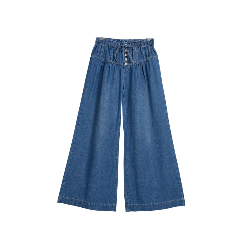 Women’s Tencel Drawstring Denim Culottes product view 1, style 58044