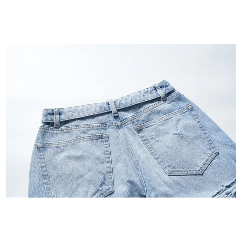 Women’s Light-Wash Ripped Wide-Leg Jeans product view 5, style 58063-36