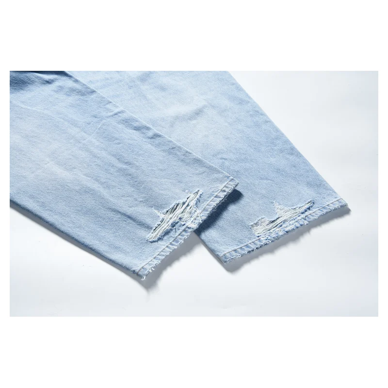 Women’s Light-Wash Ripped Wide-Leg Jeans product view 6, style 58063-36