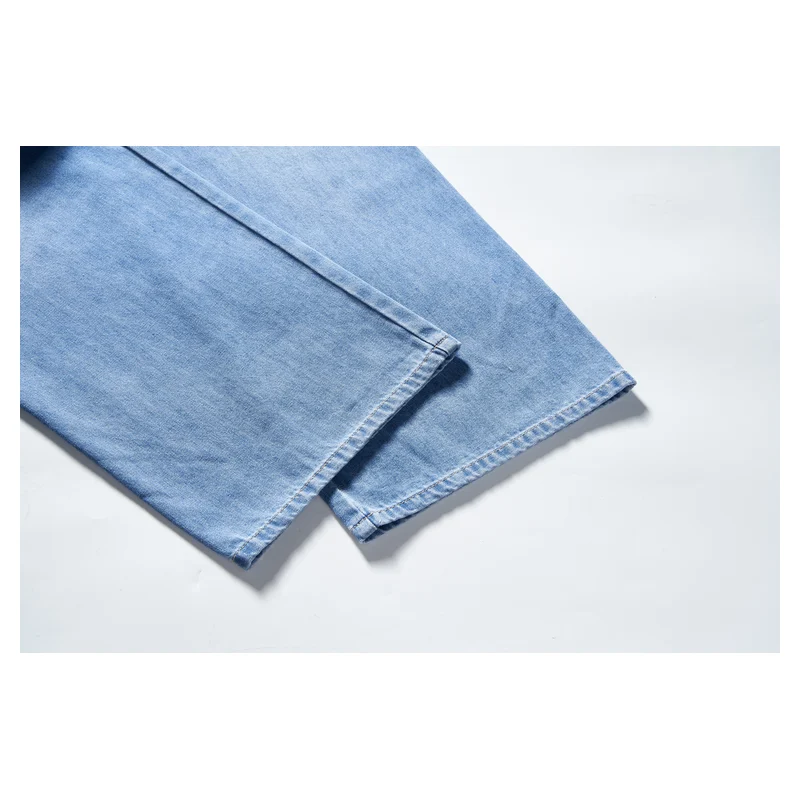Women’s Light-Wash Drawstring Wide-Leg Jeans product view 6, style 58066