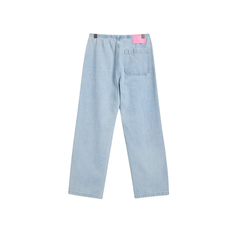 Women’s Very-Light-Wash Pull-On Wide-Leg Jeans product view 2, style 58067