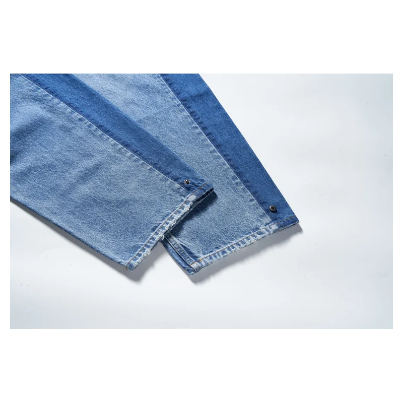 Women’s Two-Tone Side-Panel Straight-Leg Jeans product view 6, style 58073