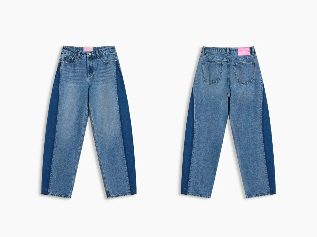 Women’s Two-Tone Side-Panel Straight-Leg Jeans product overview, style 58073