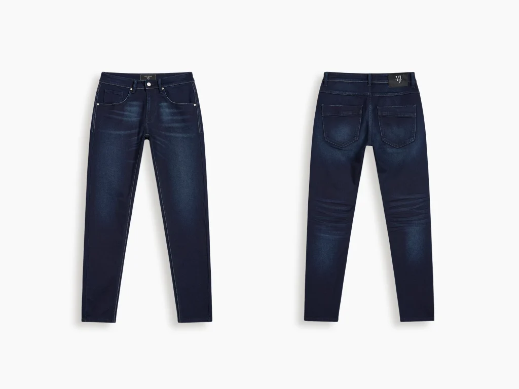Dark indigo men's jeans manufacturer overview, style 68010