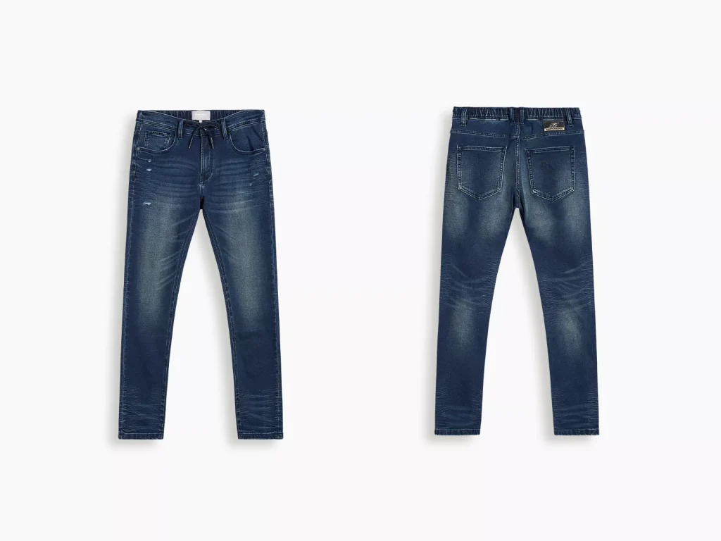 Dark blue whisker wash jeans manufacturer overview, style DJSS2602M