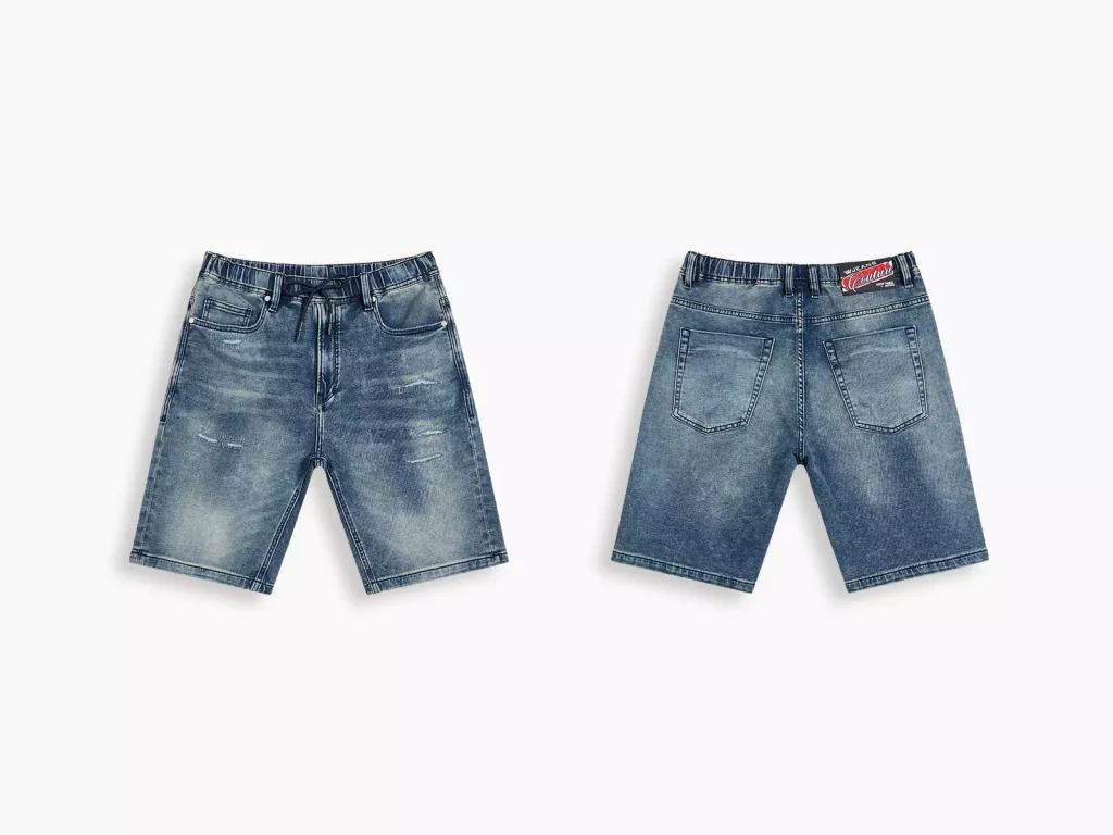 Vintage wash denim shorts manufacturer overview, style S26WJBJ101