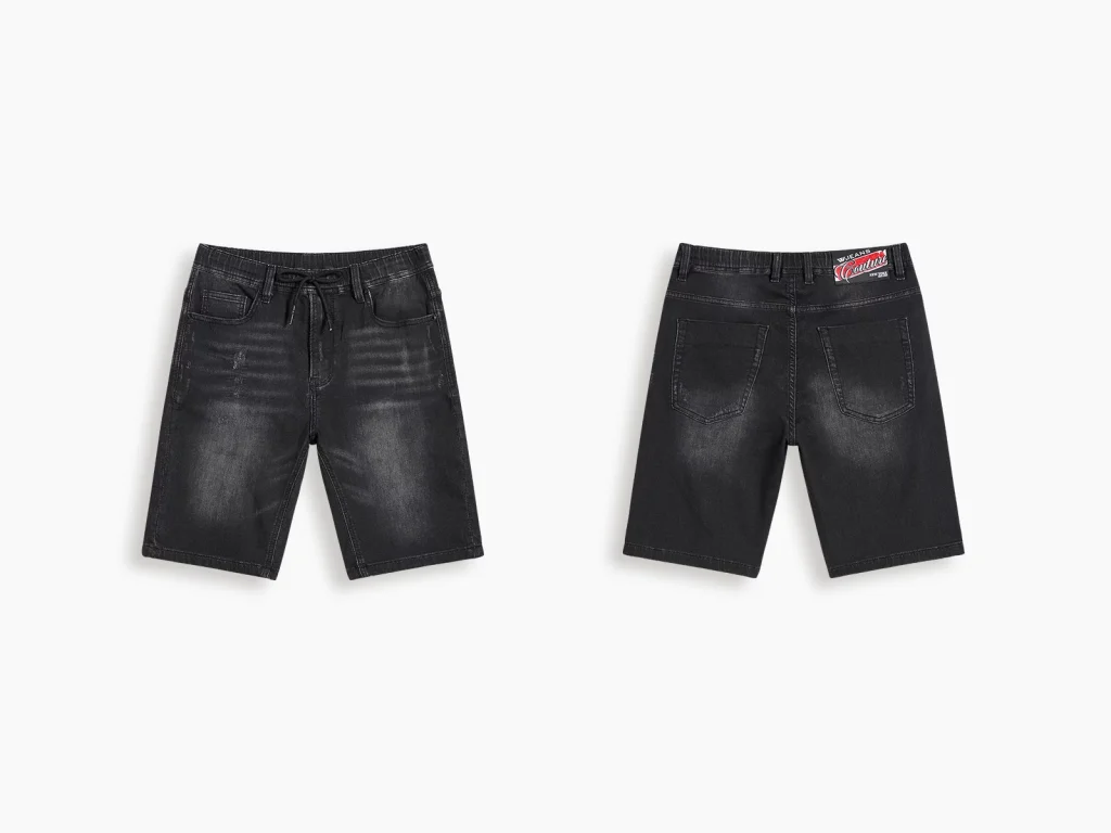 Black denim shorts manufacturer overview, style S26WJBJ102