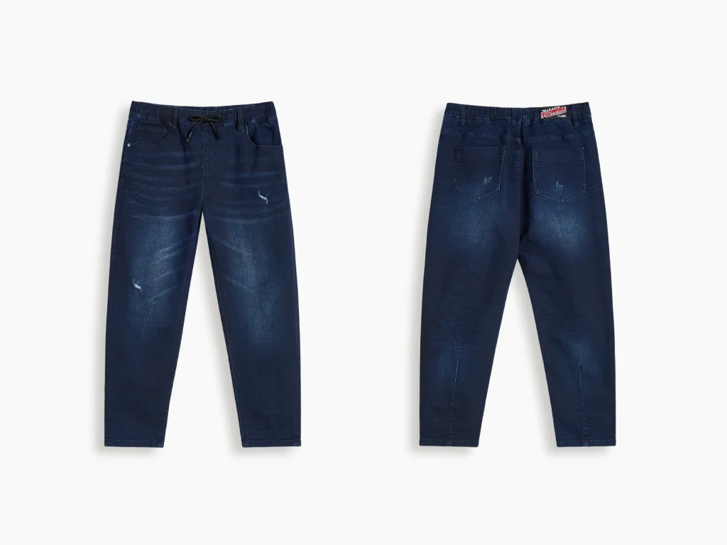 Kids’ Dark-Wash Drawstring Tapered Jeans — product overview, style S26WKJ100