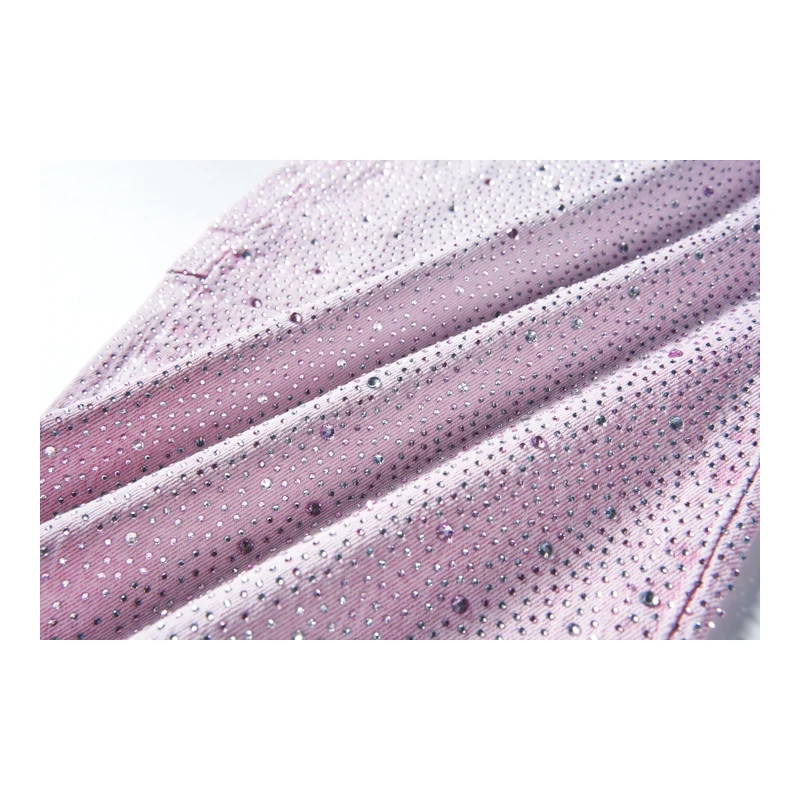 Women’s Pink Rhinestone Cargo Barrel Jeans product view 6, style FX5249