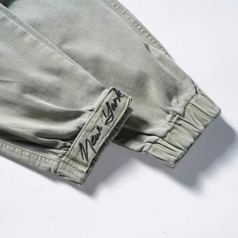 kids-army-green-drawstring-cargo-joggers-2d009-embroidered-cuff-detail