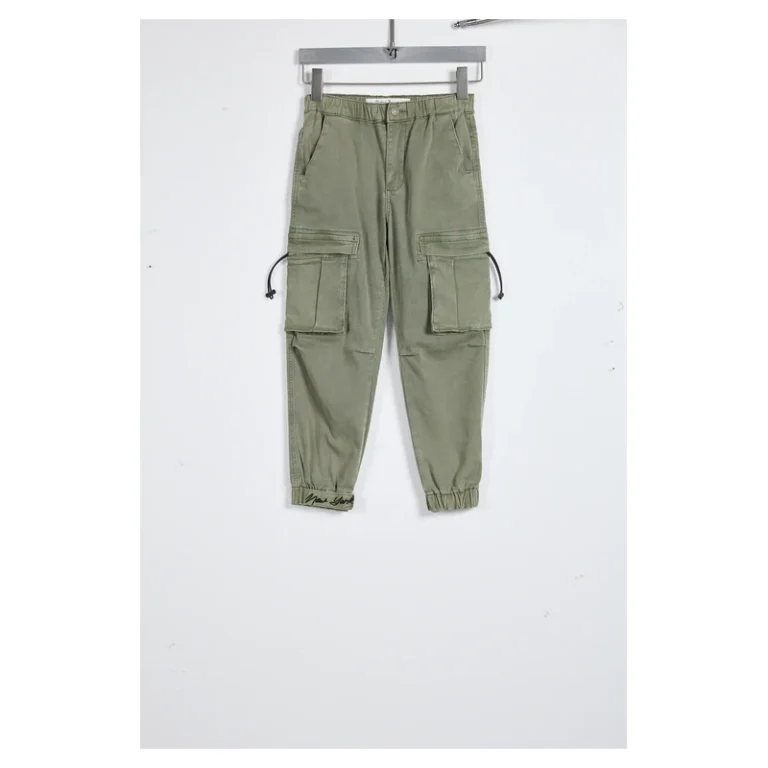 kids-army-green-drawstring-cargo-joggers-2d009-front