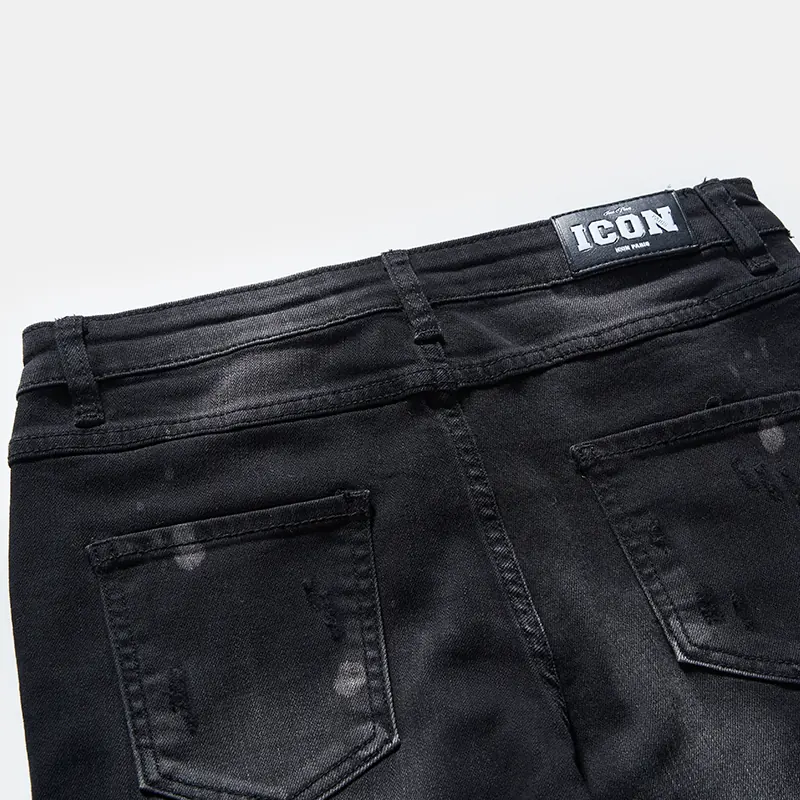 kids-black-paint-splatter-graphic-slim-jeans-s26ipkj101-back-waist-detail