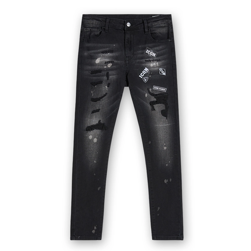 kids-black-paint-splatter-graphic-slim-jeans-s26ipkj101-front
