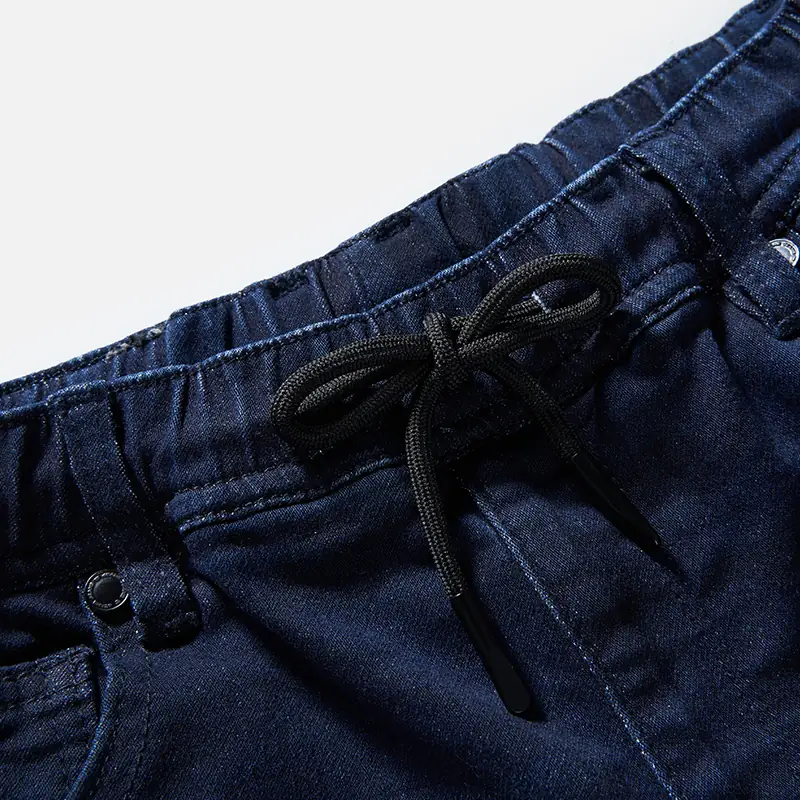 kids-dark-wash-drawstring-tapered-jeans-s26wkj100-elastic-waist-detail