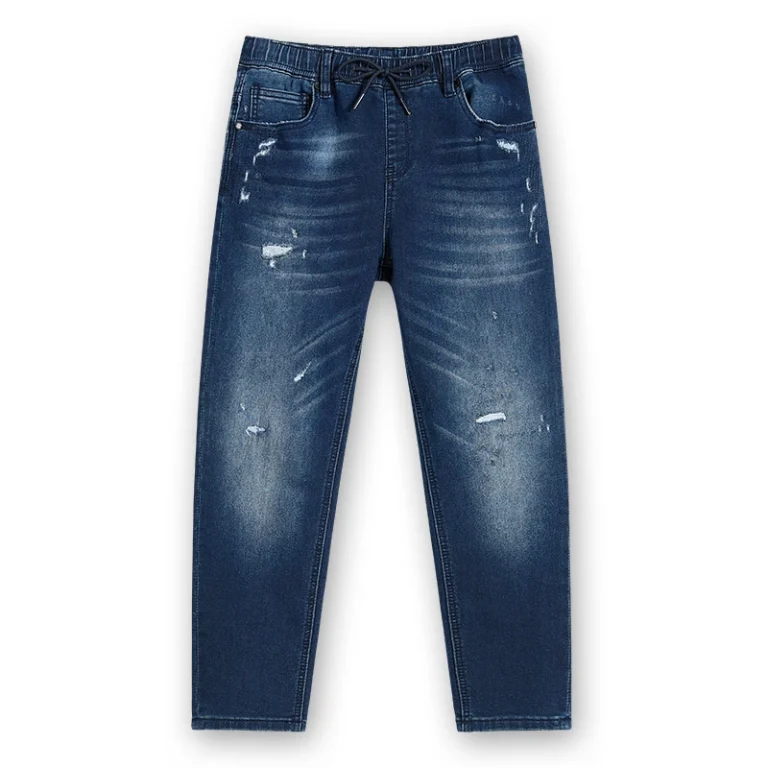kids-dark-wash-ripped-drawstring-jeans-s26wkj102-front