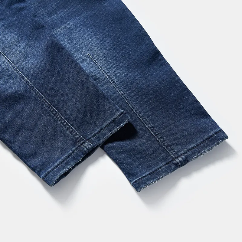 kids-dark-wash-ripped-drawstring-jeans-s26wkj102-slim-leg-detail