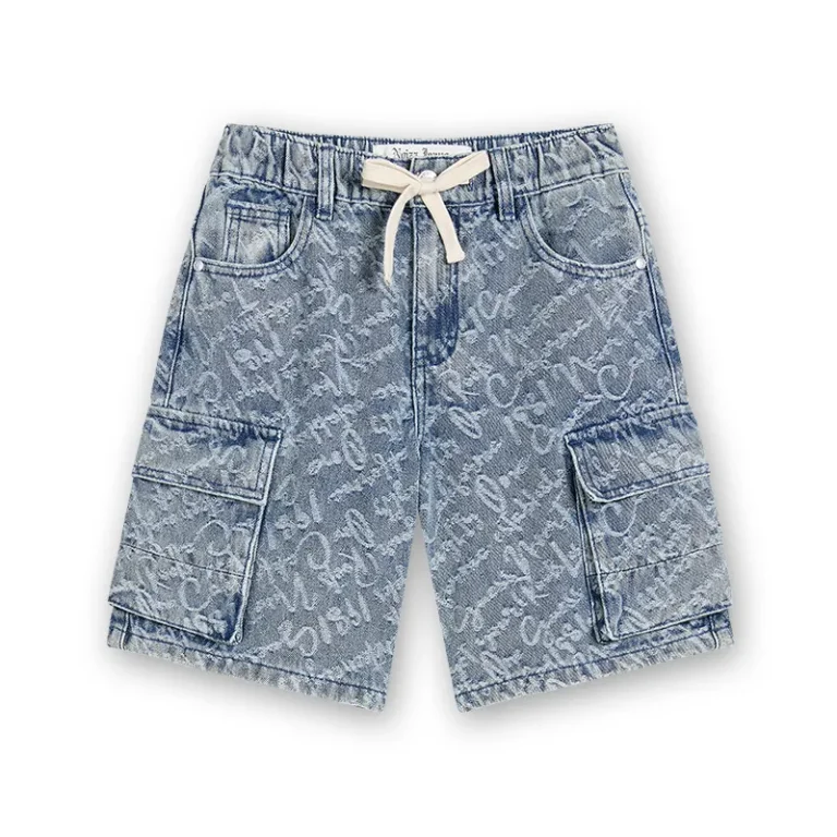 kids-letter-jacquard-denim-cargo-bermuda-shorts-2e312-front