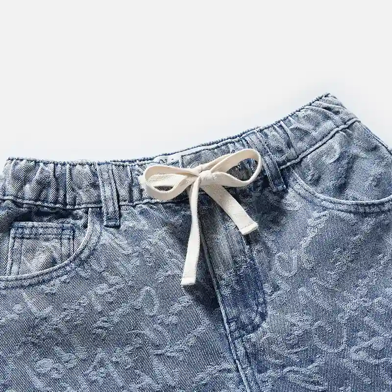 kids-letter-jacquard-denim-cargo-bermuda-shorts-2e312-front-waist-detail