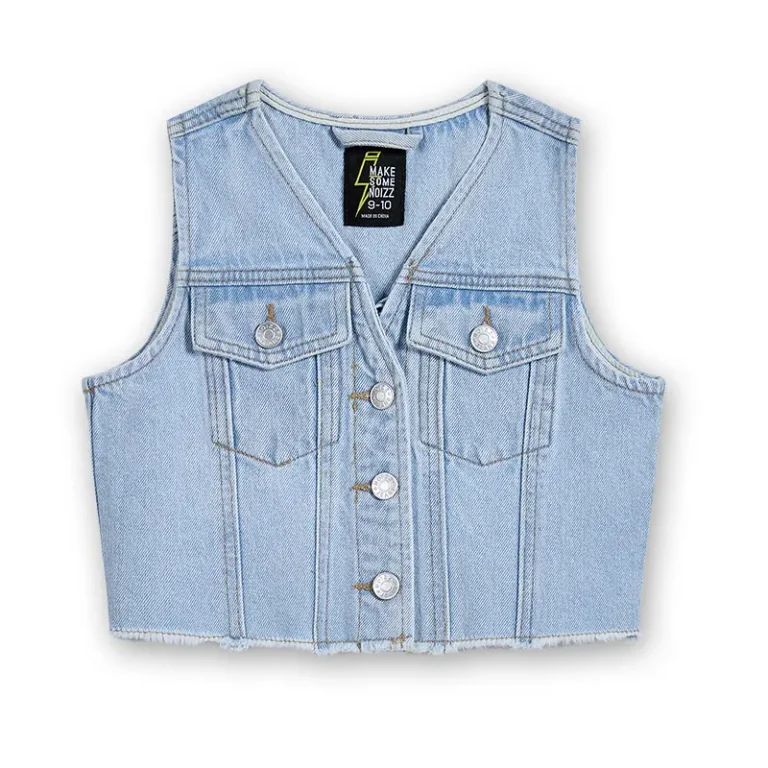 kids-light-wash-denim-vest-shorts-set-7e739-front