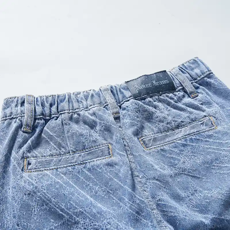 kids-snow-wash-cargo-straight-leg-jeans-2e001-back-pocket-detail
