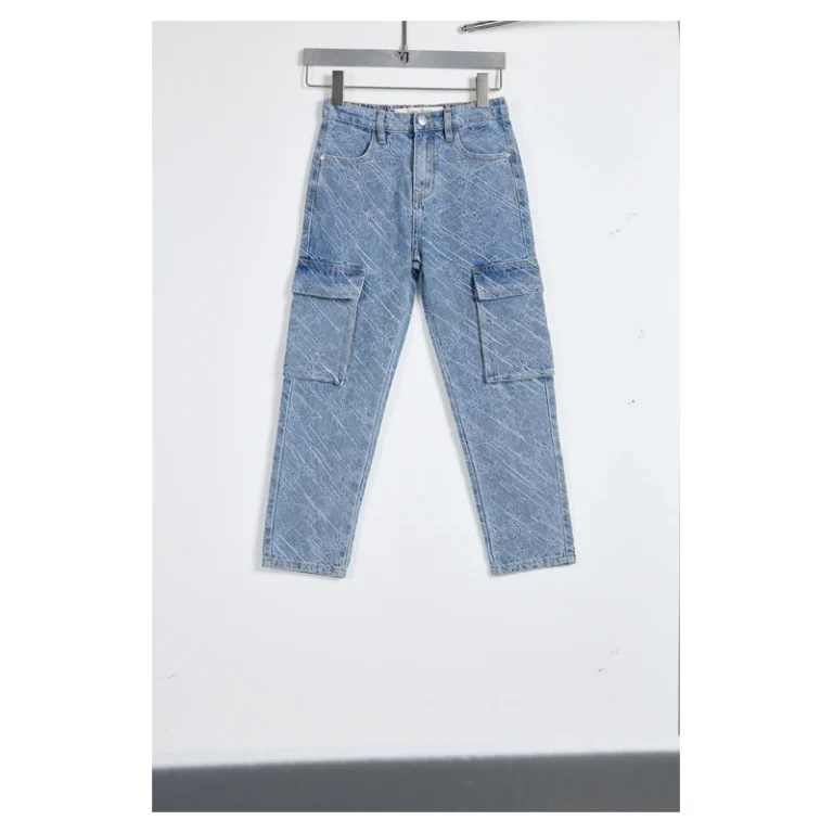 kids-snow-wash-cargo-straight-leg-jeans-2e001-front