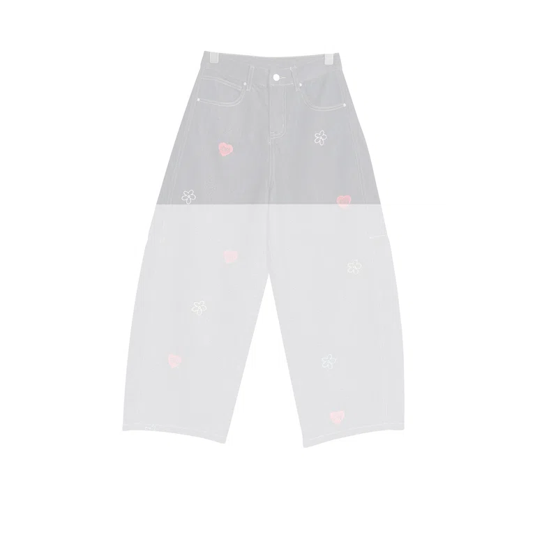 Women’s Dark-Raw Embroidered Cropped Wide-Leg Jeans product view 1, style Lucas002