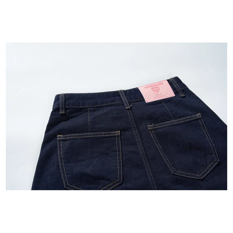 Women’s Dark-Raw Embroidered Cropped Wide-Leg Jeans product view 5, style Lucas002