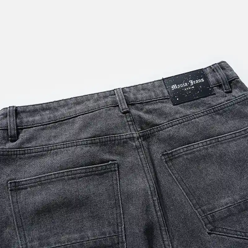 Back waist and pocket detail on charcoal jeans style 4C732