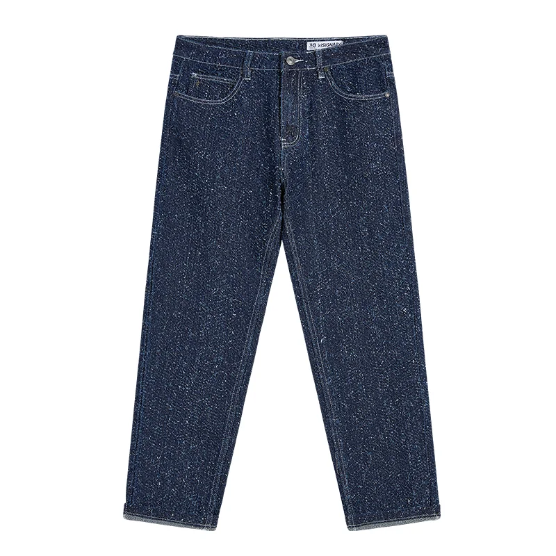 Men's indigo fleck jacquard jeans, front view, style 4264551