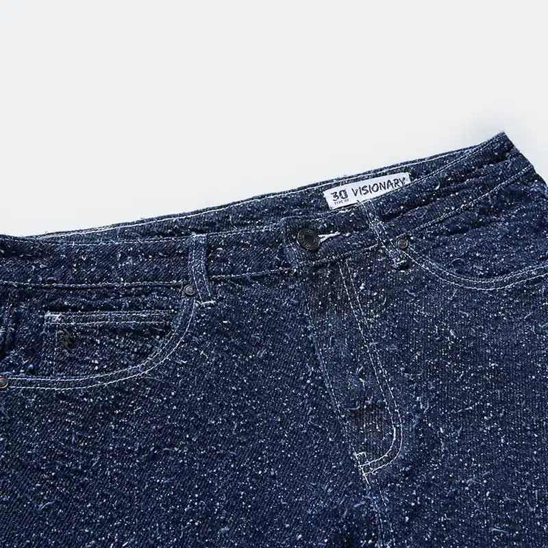 Front waistband, coin pocket and fleck texture detail on jeans style 4264551