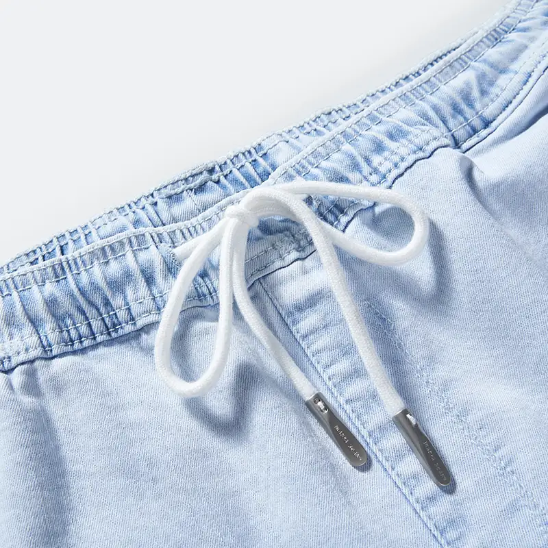 Drawcord and waistband construction detail, style 4E813