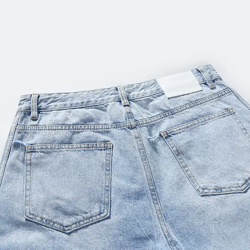 Back waist and patch pocket detail on jeans style 4D715