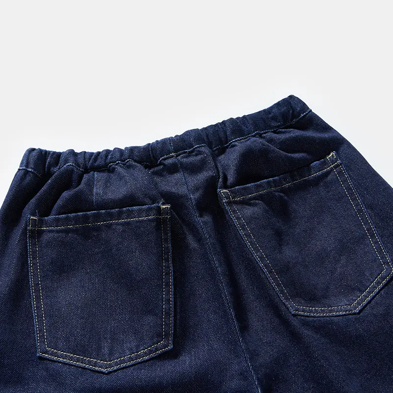 Back patch pocket and elastic waist detail on women's jeans style 57065